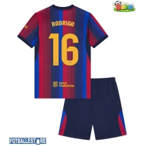 Barcelona Rodri Hernandez #16 Hjemmedraktsett Barn 2026-27 Kortermet (+ Korte bukser)